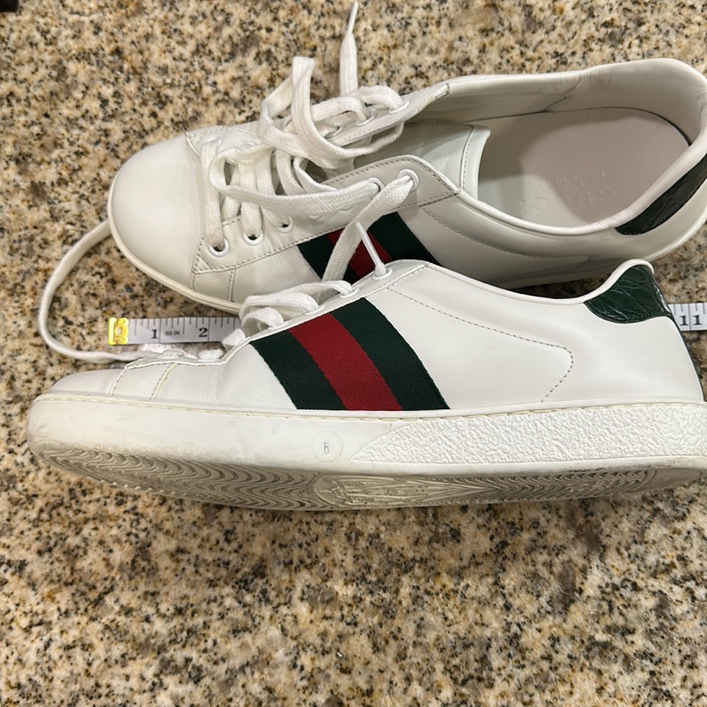 Gucci Men's Ace Leather Sneaker Size 6 - Picture 9 of 10
